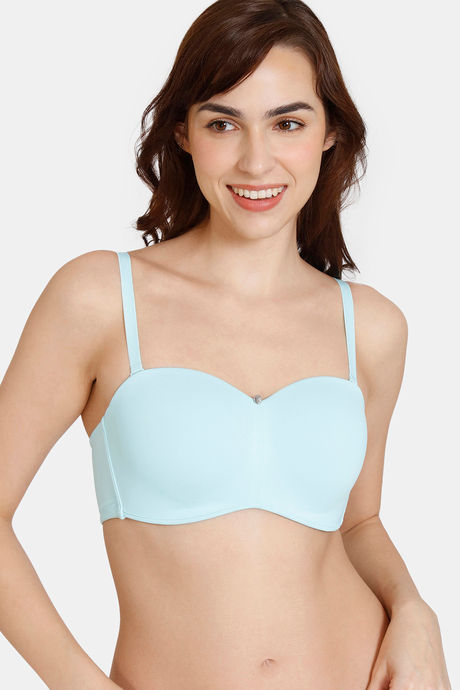 Zivame Innovation Padded Non Wired 3/4Th Coverage Strapless Bra - Tanager Turquoise — image 5